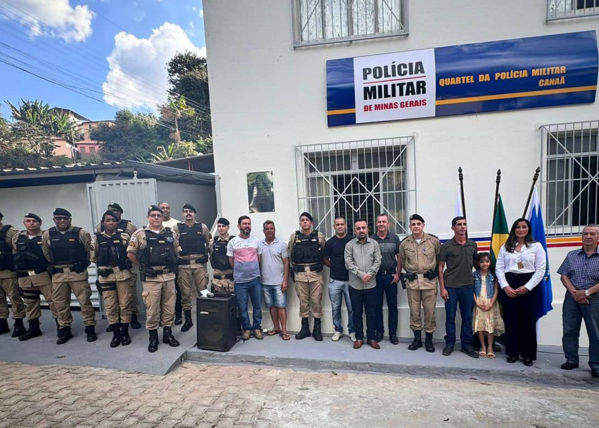 Quartel da Polícia Militar de Canaã é Reformado e Reinaugurado